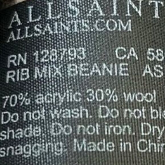 All Saints Wool Blend Rib Mix Scarf NWT - Picture 6 of 6